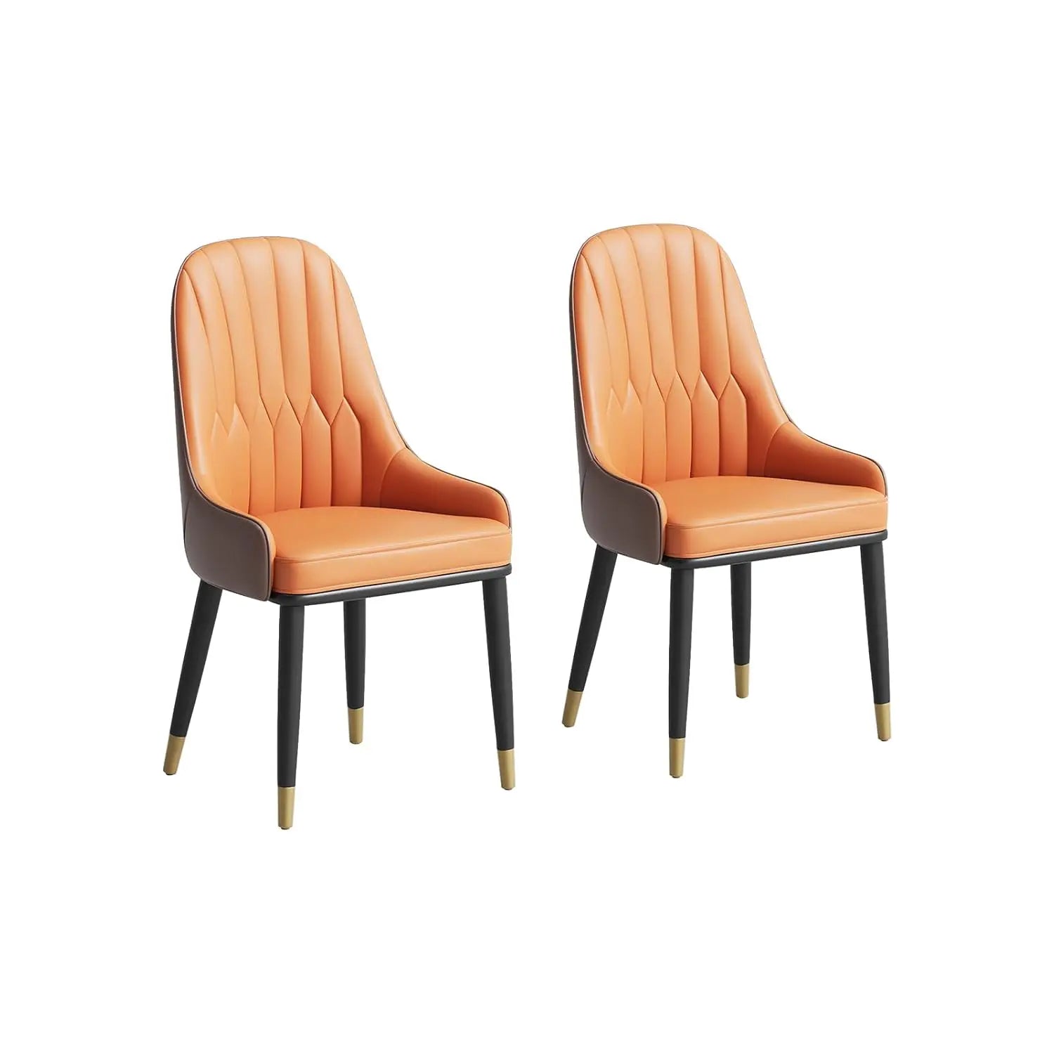 2 PU Leather Beige Wingback