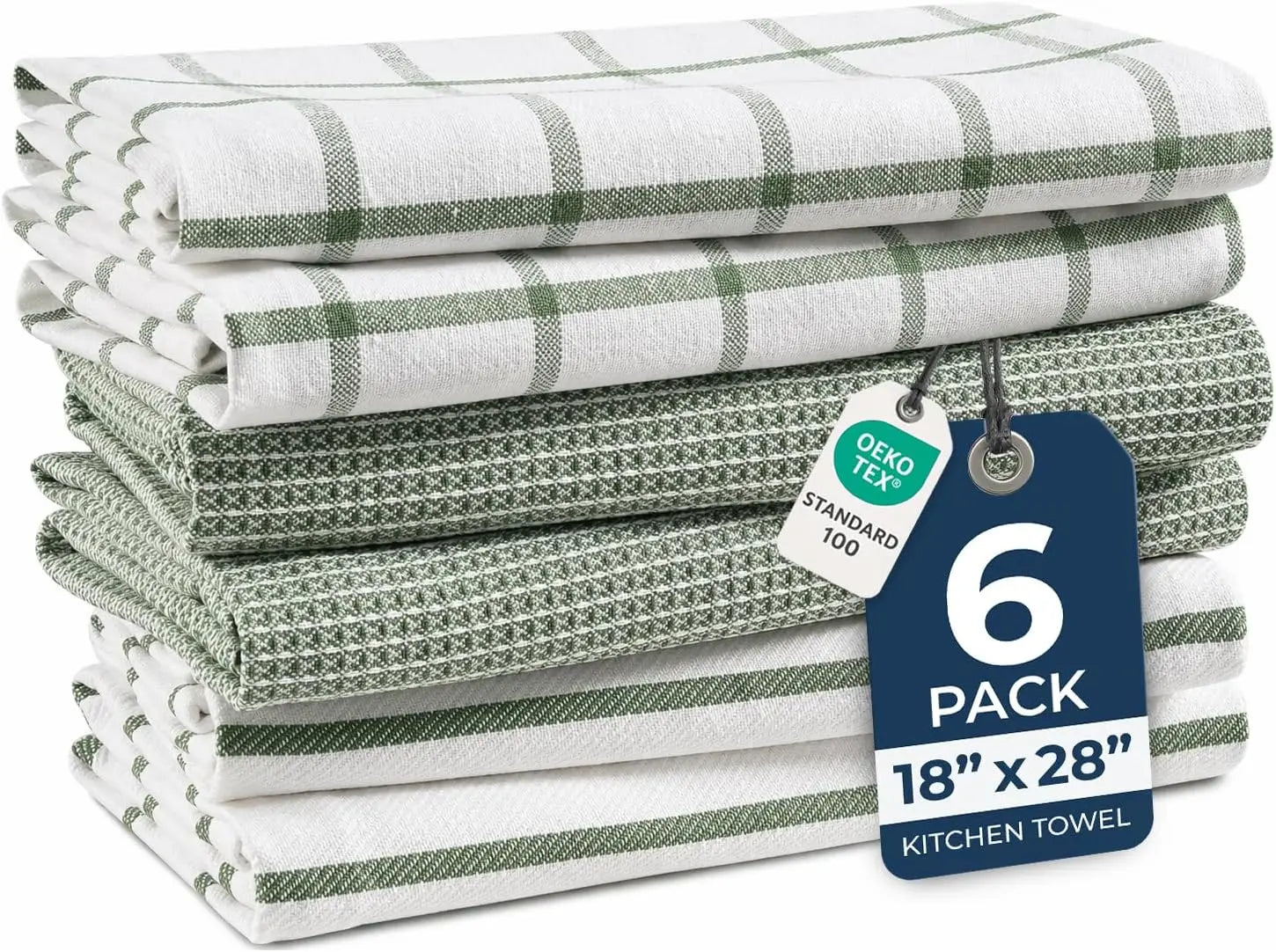 Cotton Kitchen Towels Set of 6