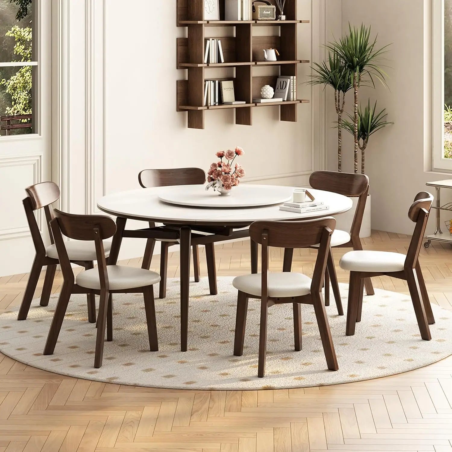 4 MiCM Oak Upholstered Leather Scandinavian