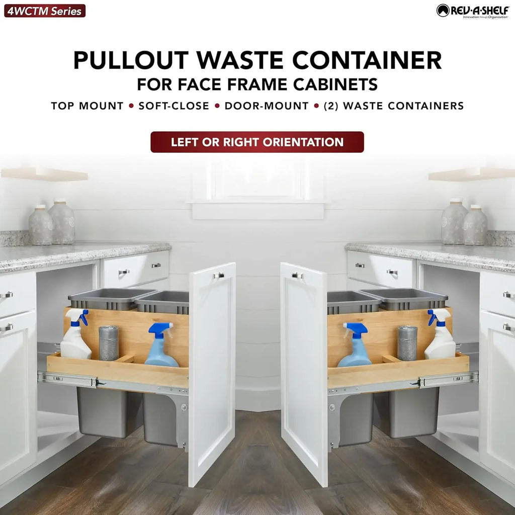 Top Mount Double Pullout Under Cabinet 50 Qrt