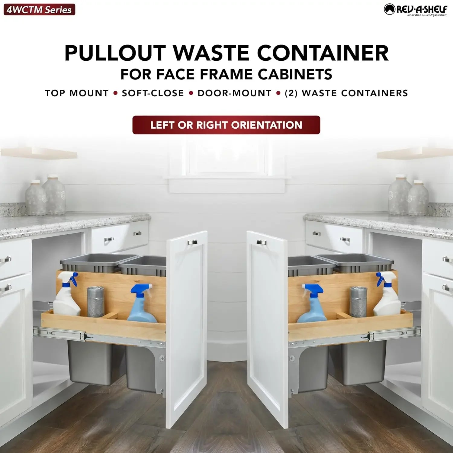 Top Mount Double Pullout Under Cabinet 50 Qrt