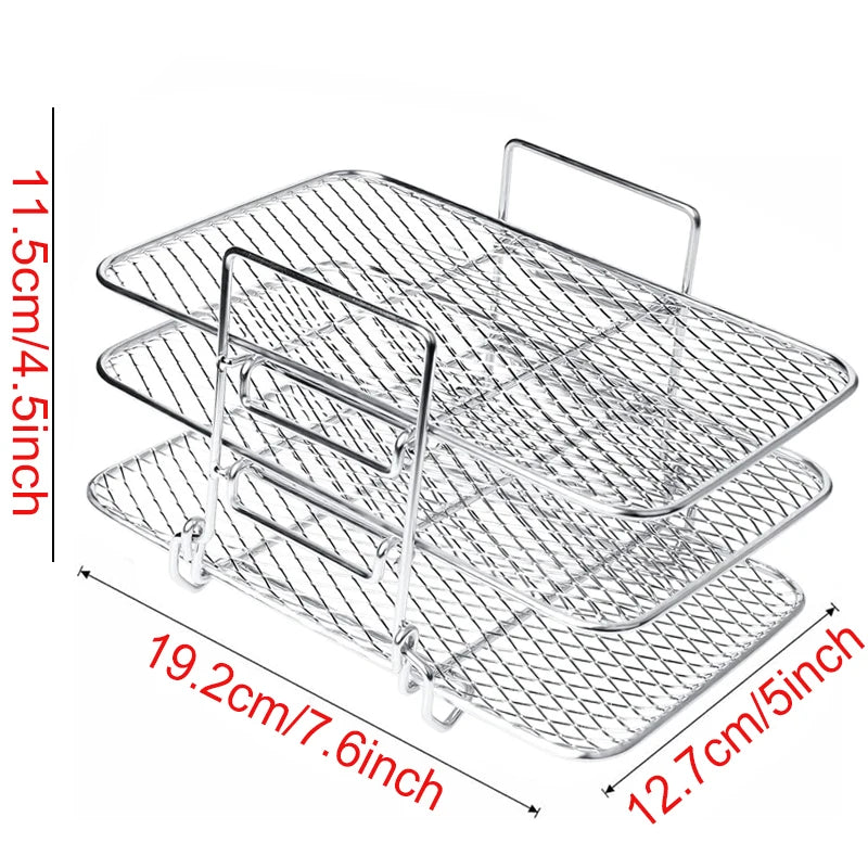 Air Fryer Baking Rack Metal Square/Round/Rectangle