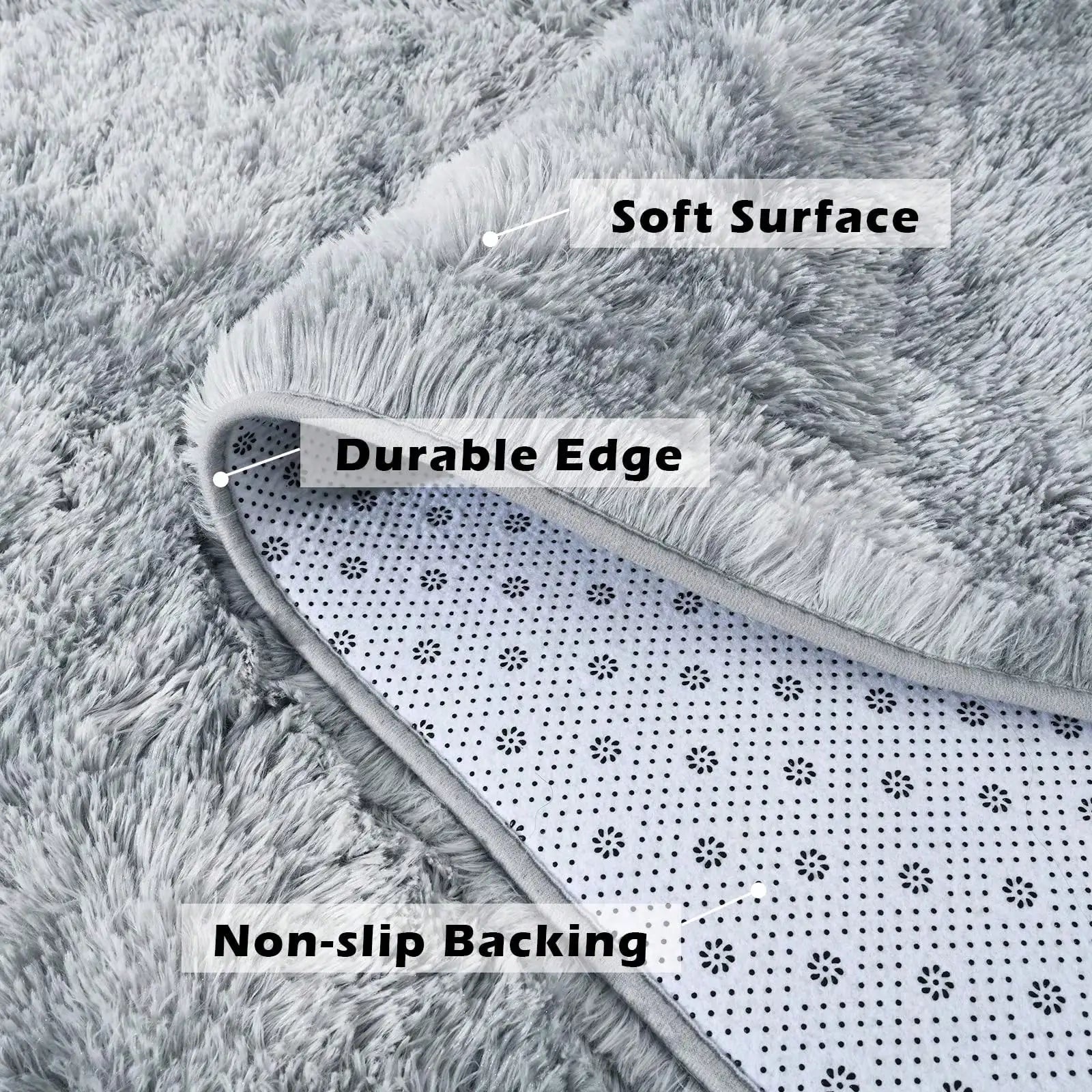 13.25x6.75 Soft Fluffy Oval Washable