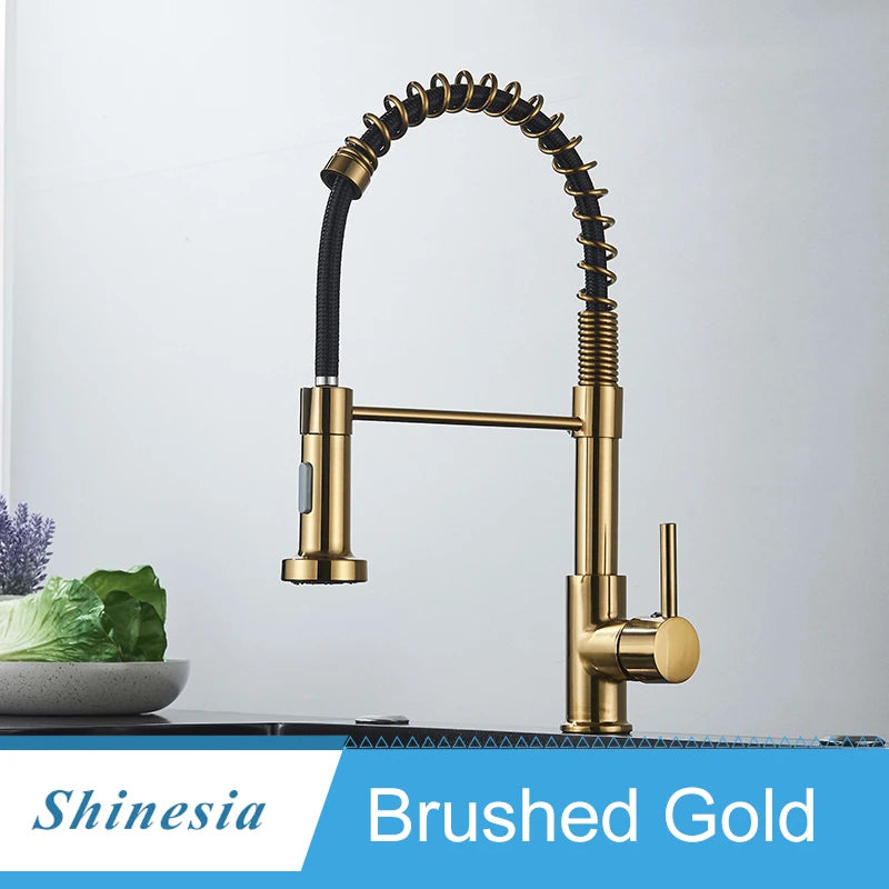Brushed Nickel Deck Mounted Mixer 360 Rotation