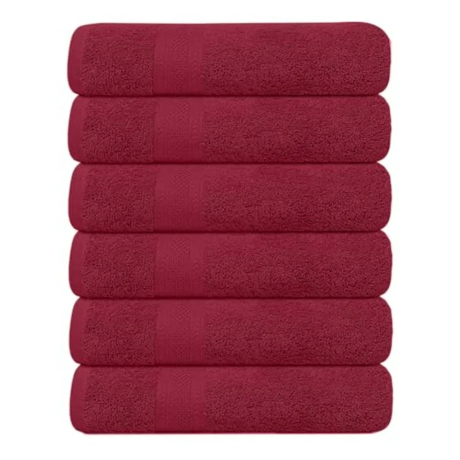 6 Pack Bath Towels Set 27 x 54