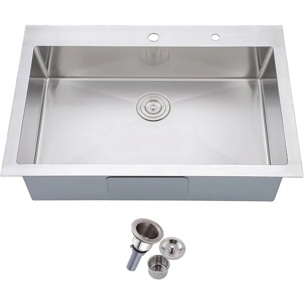 Top Mount Single Bowl 18 Gauge Stainless