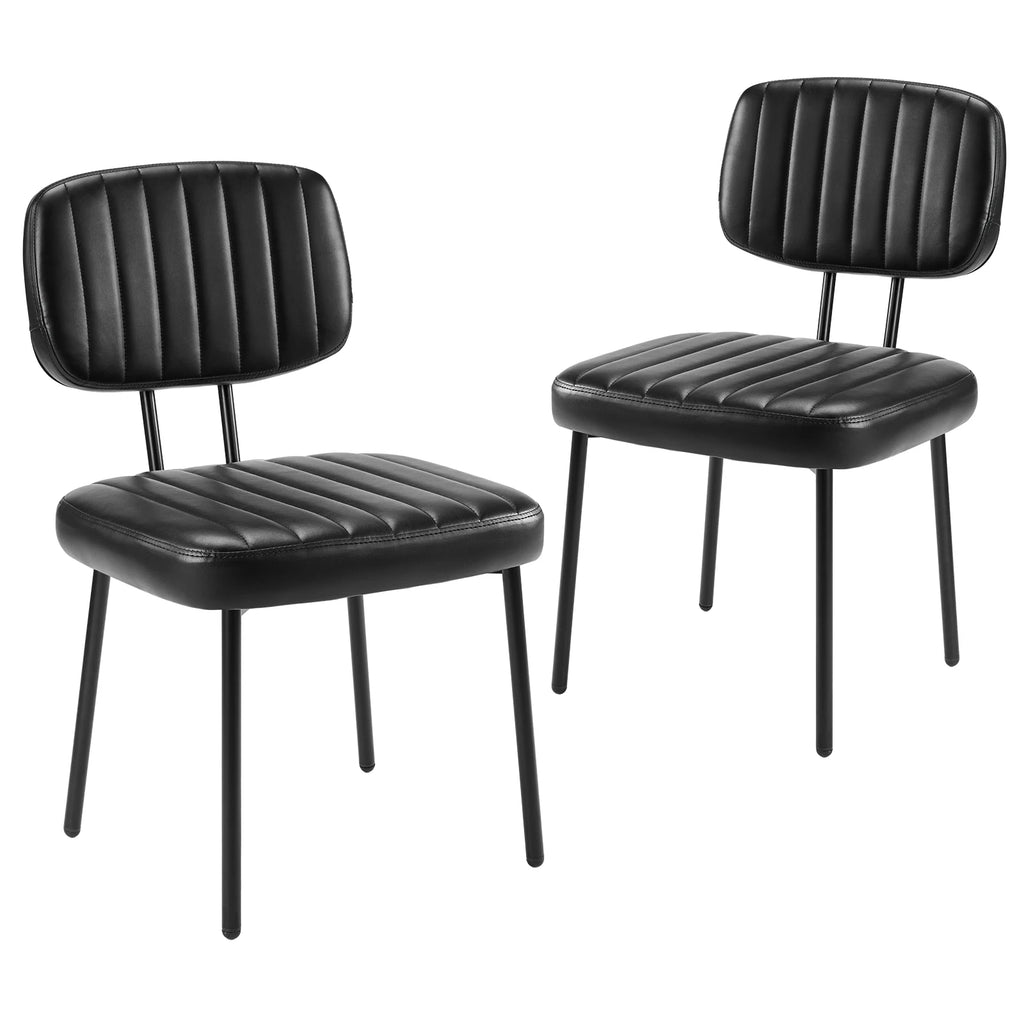 2 Faux Leather Modern Ergonomic Lumbar Support