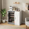 24" Mini Fridge Cabinet w/Storage Coffee Bar