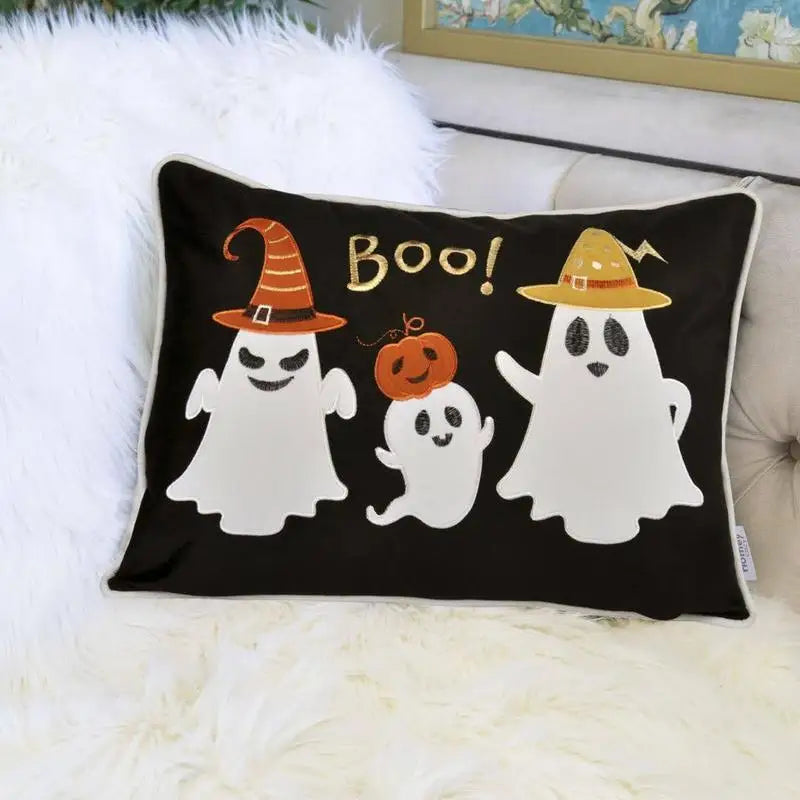 Halloween Velvet Throw Pillow