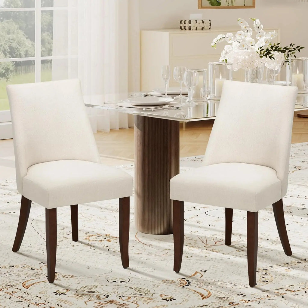 2 Modern Upholstered Wood Legs
