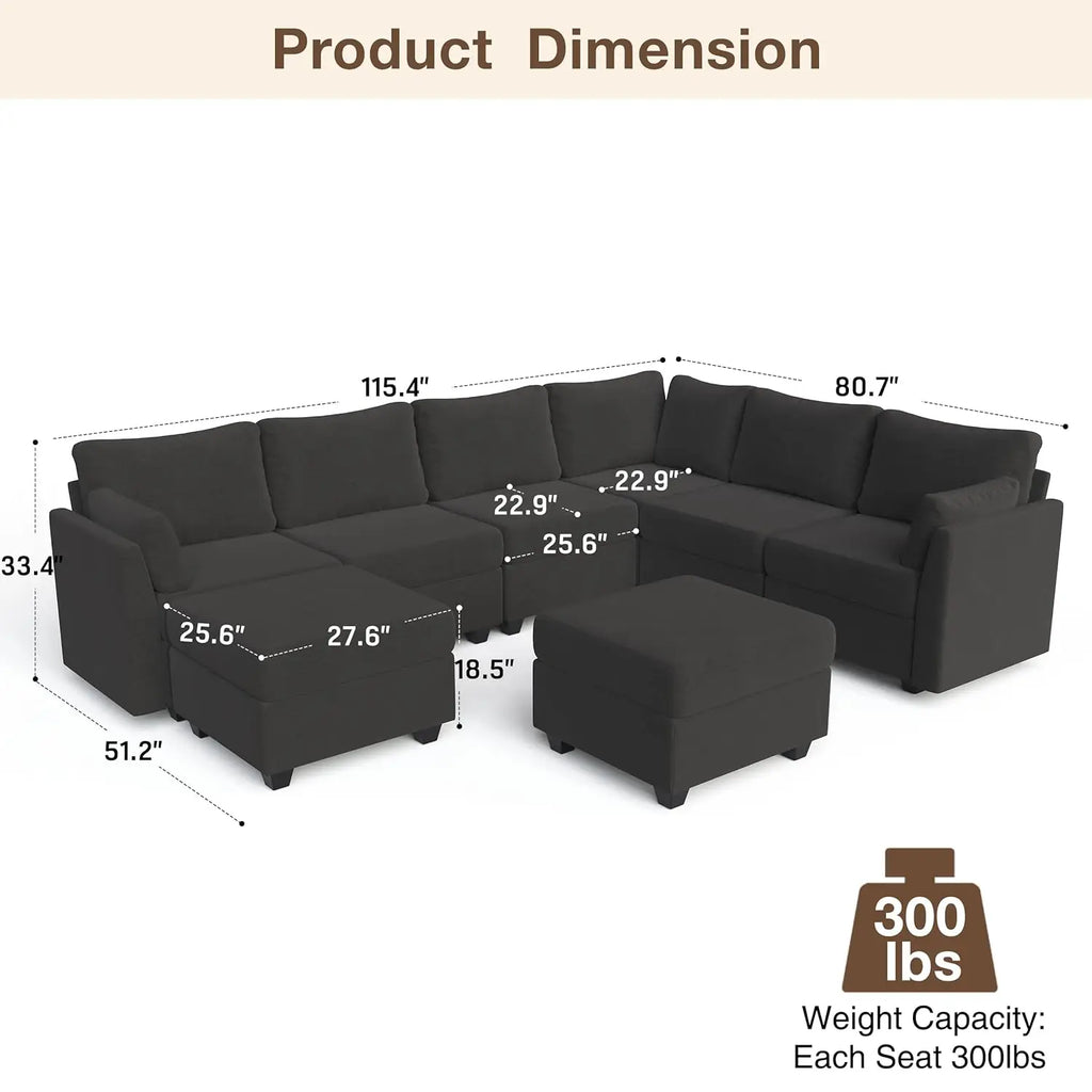 Large Modular Sectional Sofa