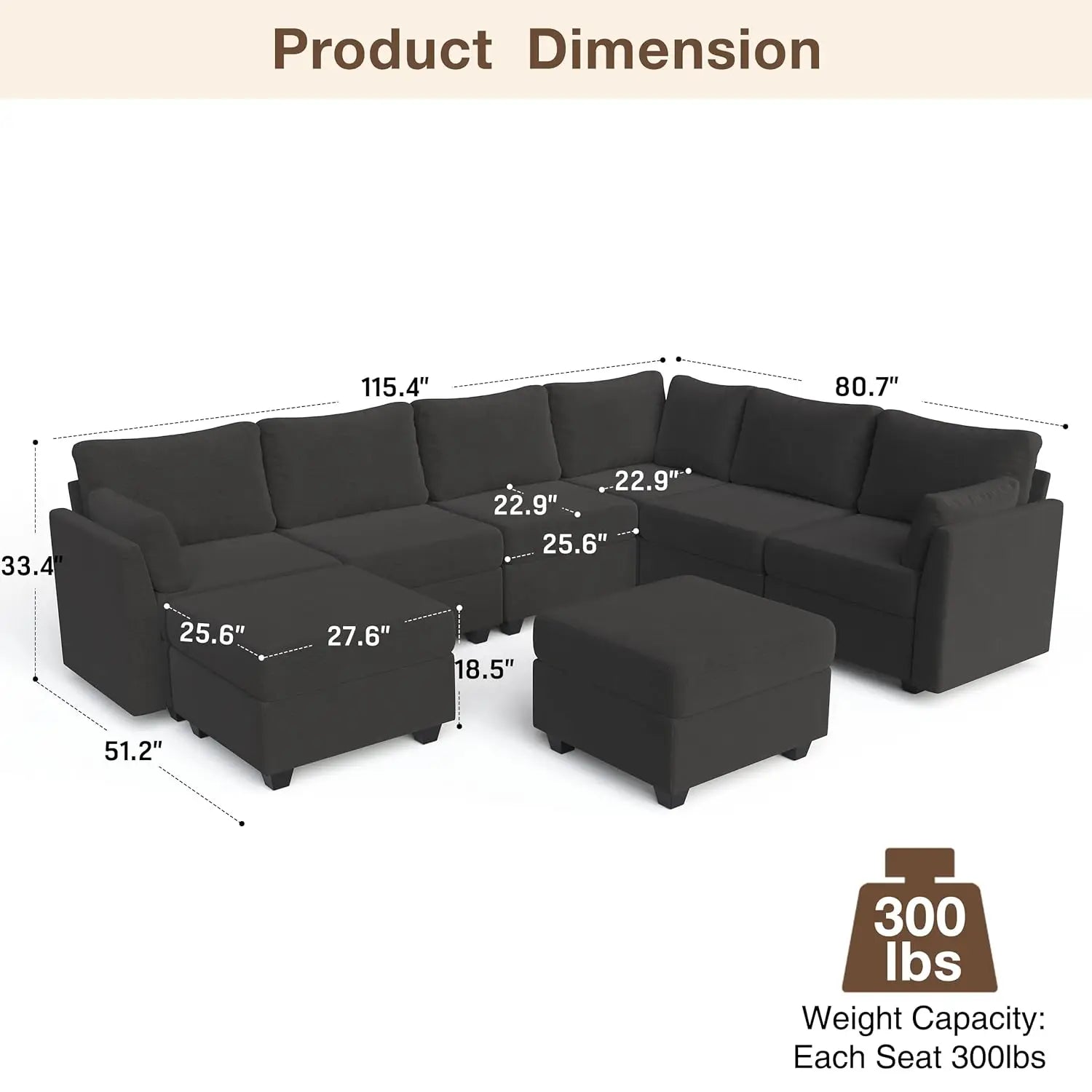 Large Modular Sectional Sofa