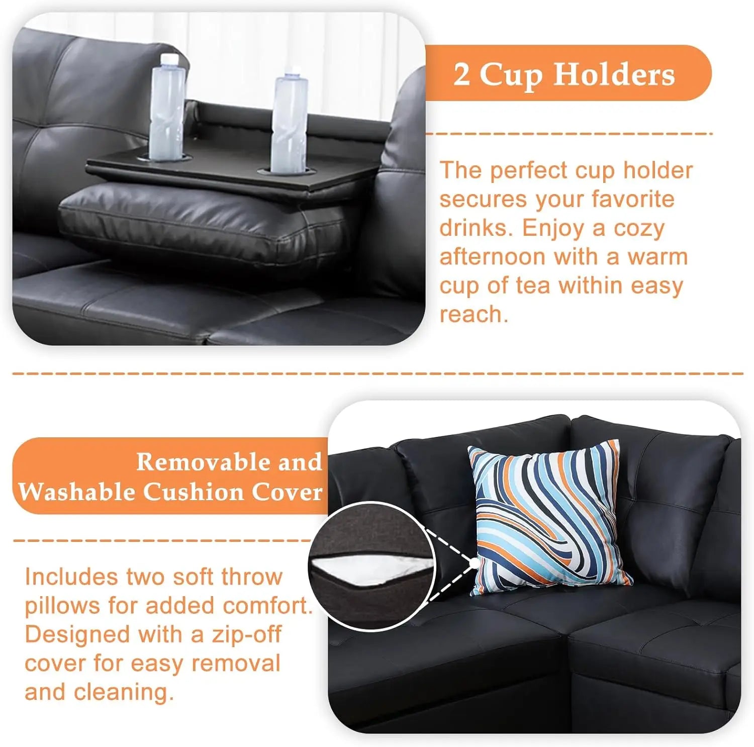 Sectional Sofa with Chaise Lounge