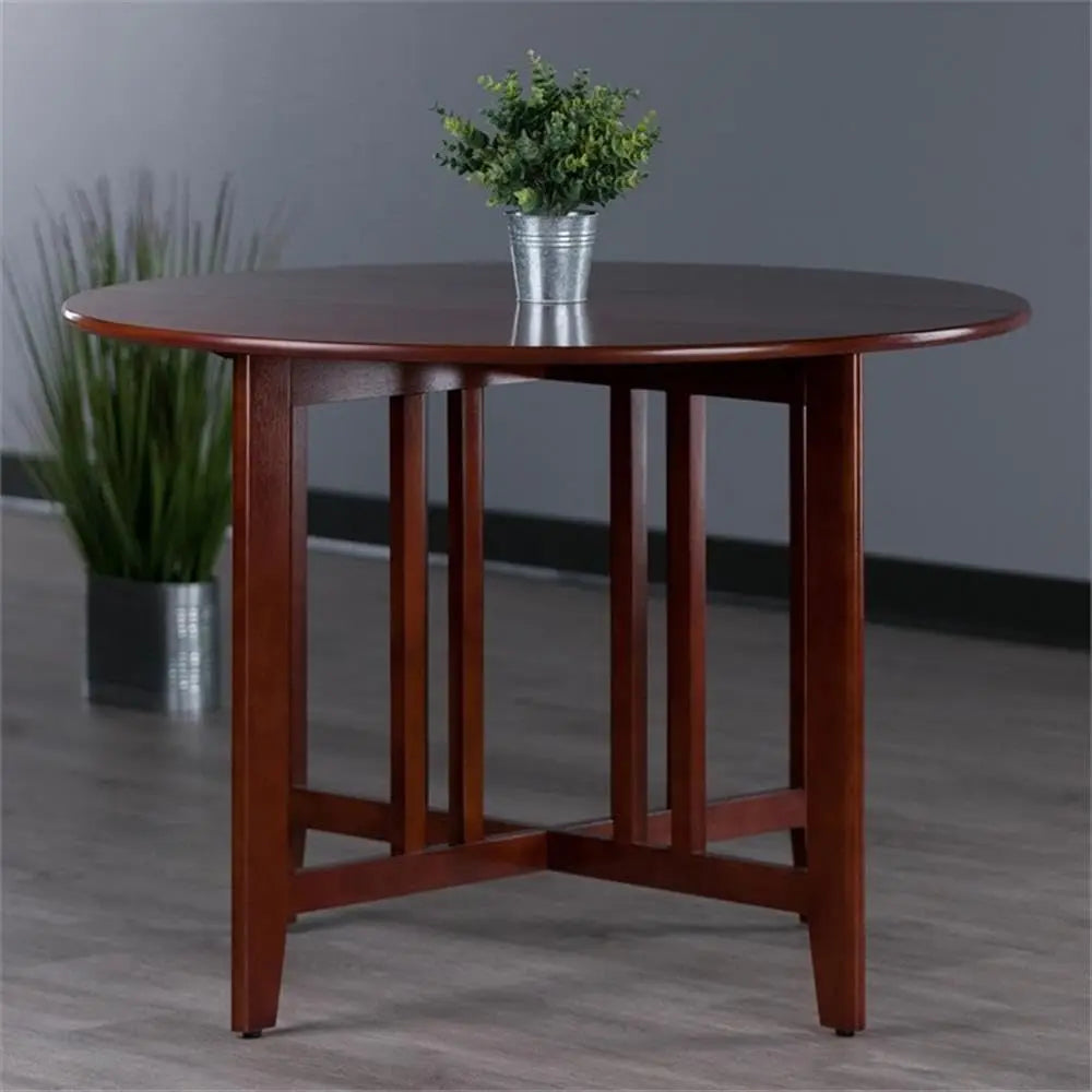 Round Double Drop Leaf Solid Wood 41.97"
