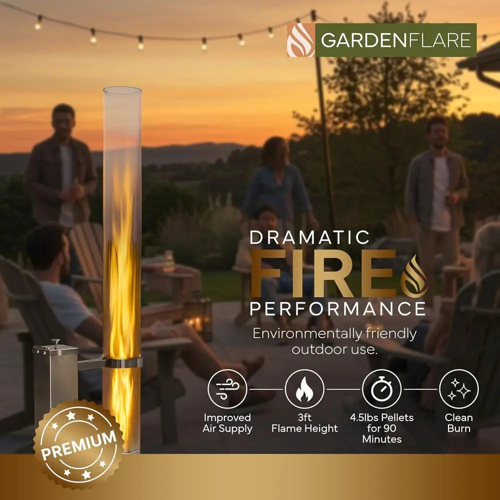 Stainless Pellet Stove/Smokelirt/Patio Heater