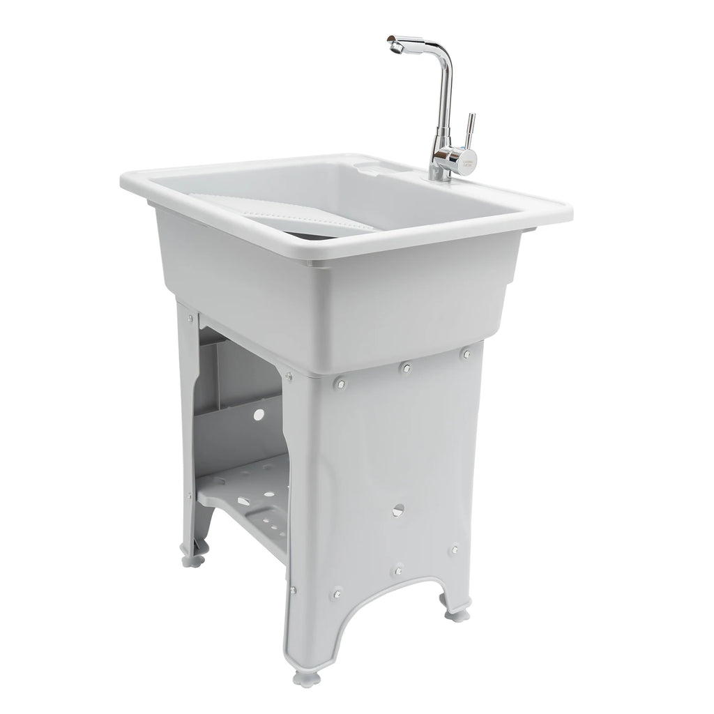 Laundry Tub, 21.65"Faucet, Removable Washboard