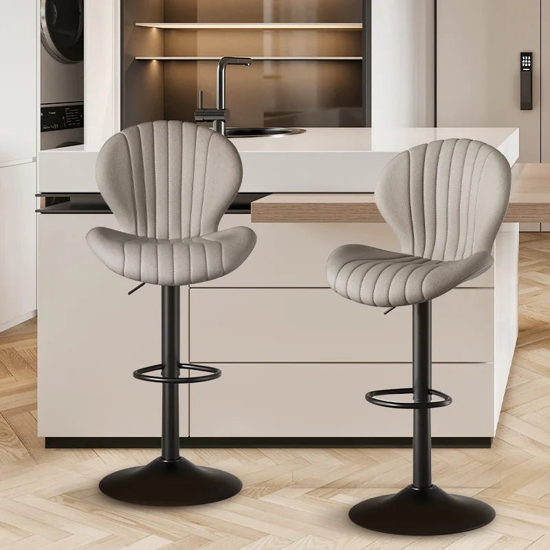 (2) Adjustable Modern Bar Stools
