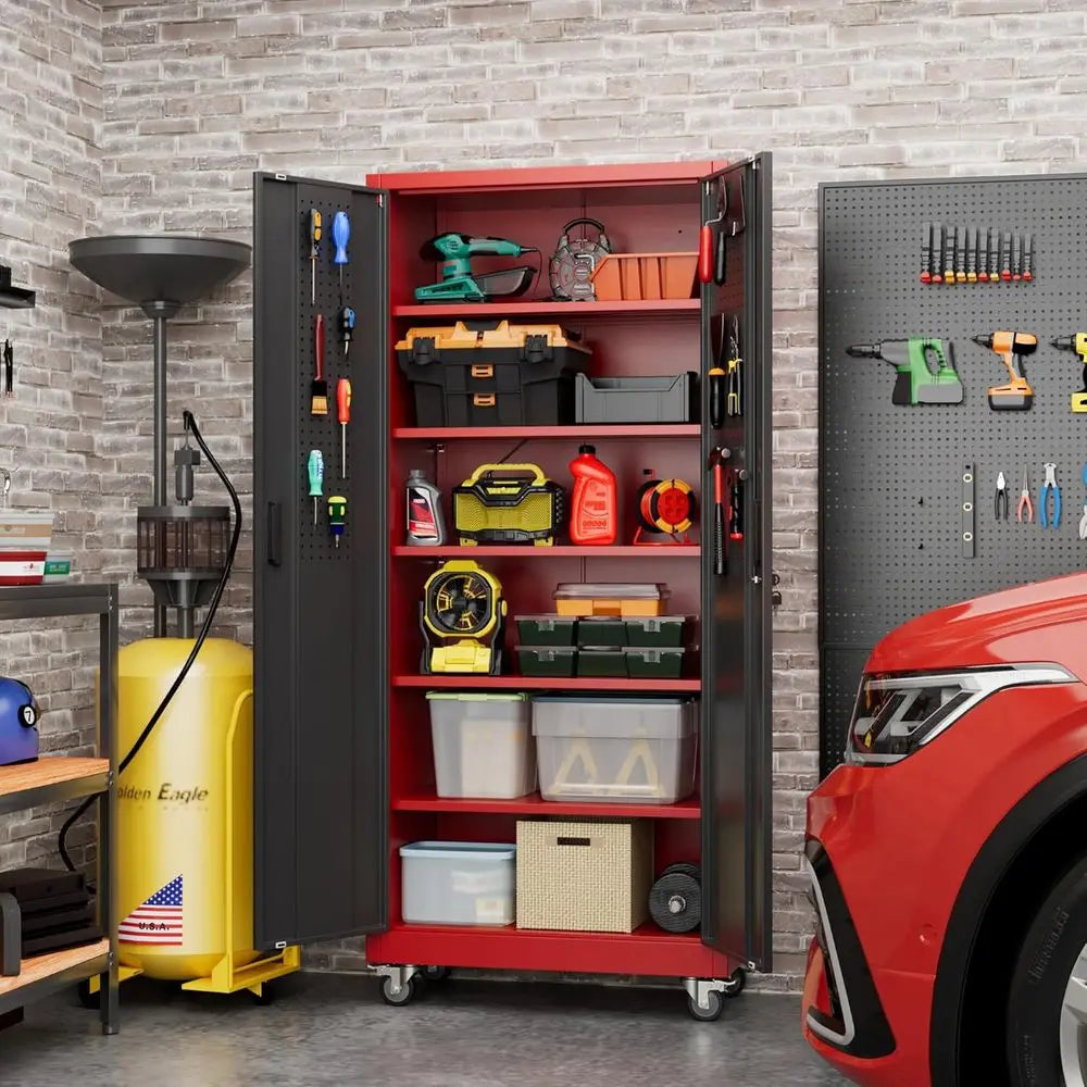 71 Tall Lockable Metal Storage Cabinet