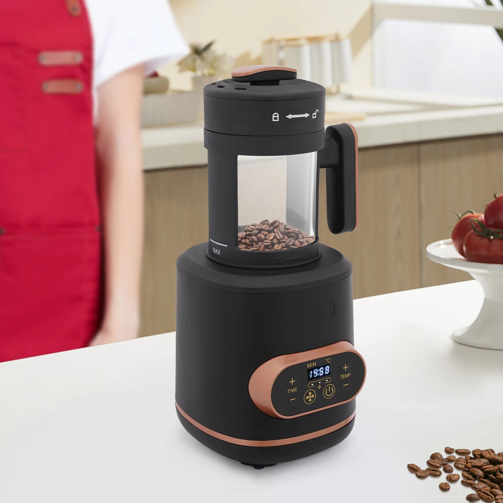 100g Electric Coffee Bean Glass Roaster 110V