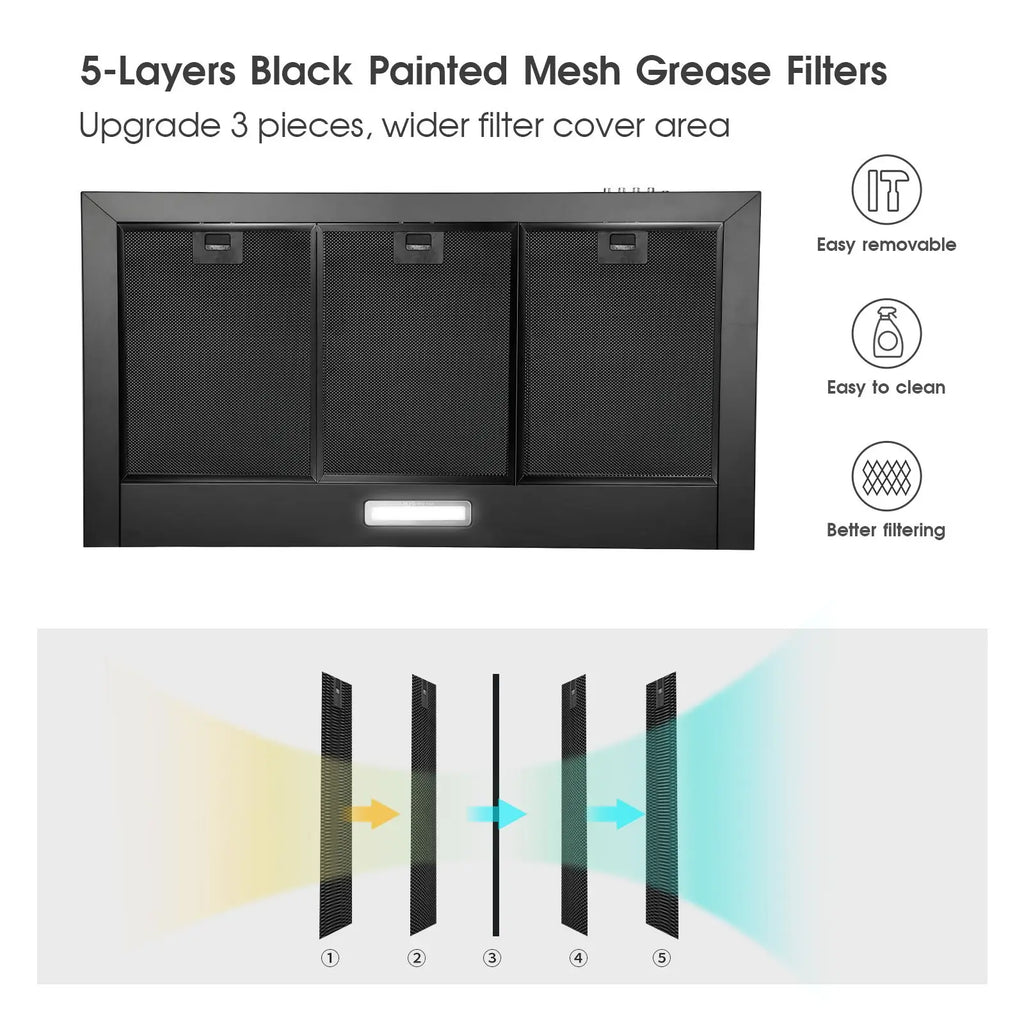 30" 900CFM Built-in, Touch Sensing, Ducted/Ductless