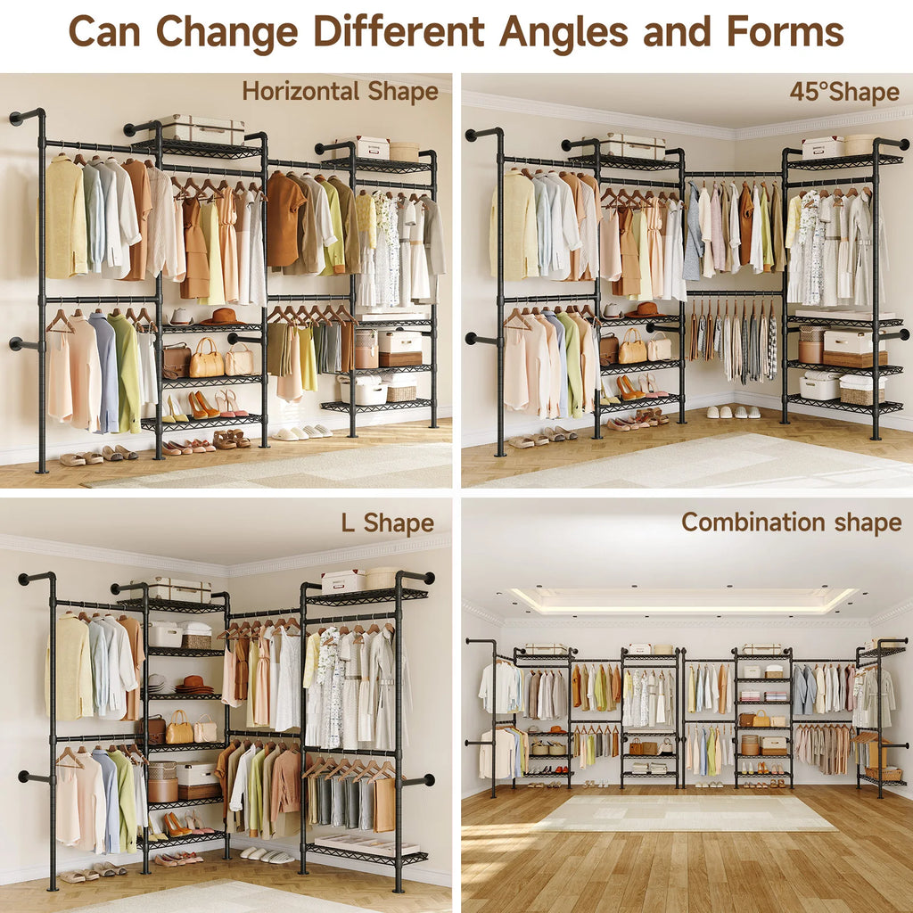 Wall Mounted Pipe Clothes Rack