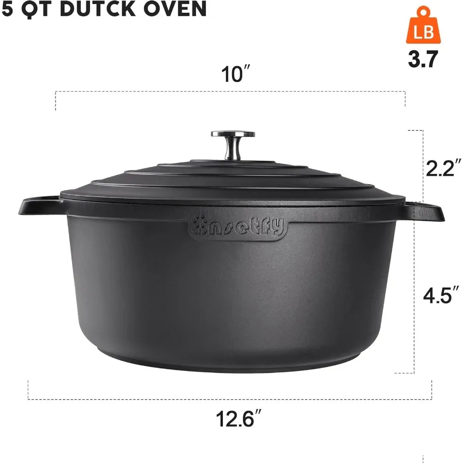 Nonstick 5 QT Lightweight Cast Aluminum