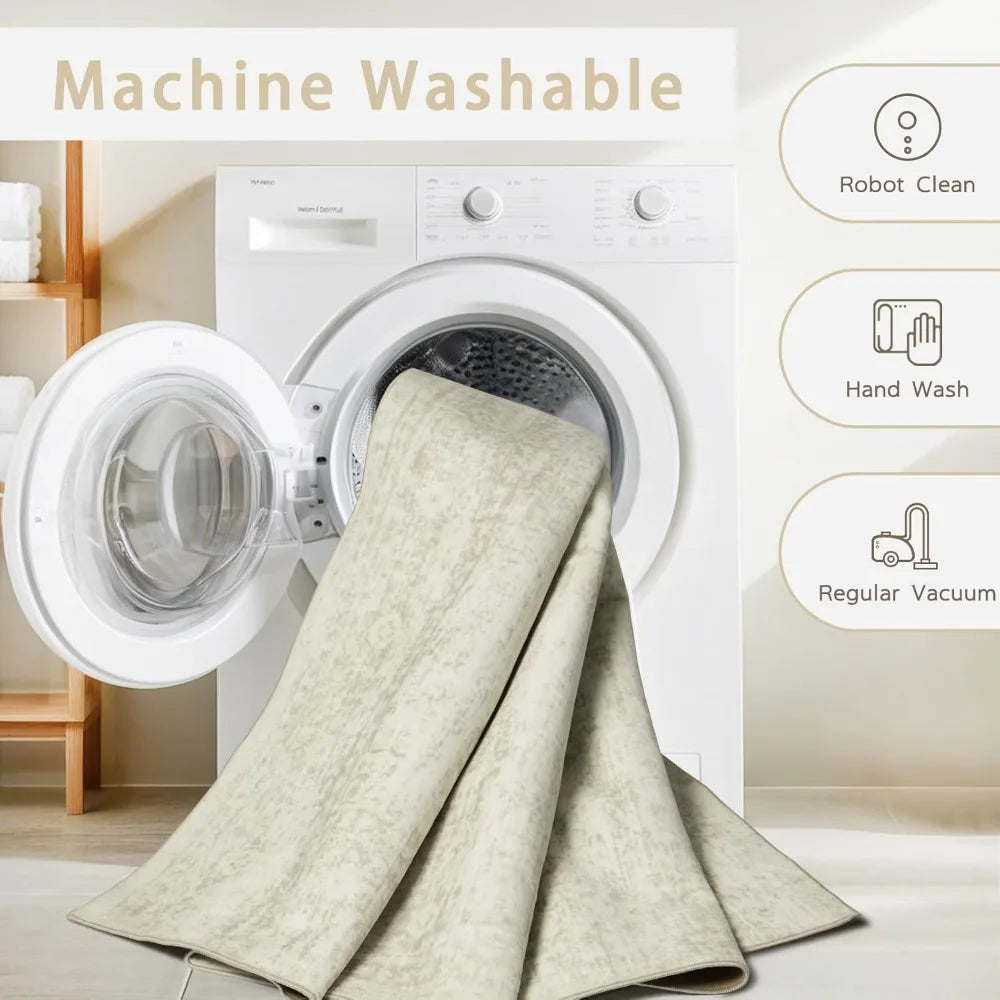 8x10 Faux Wool Washable