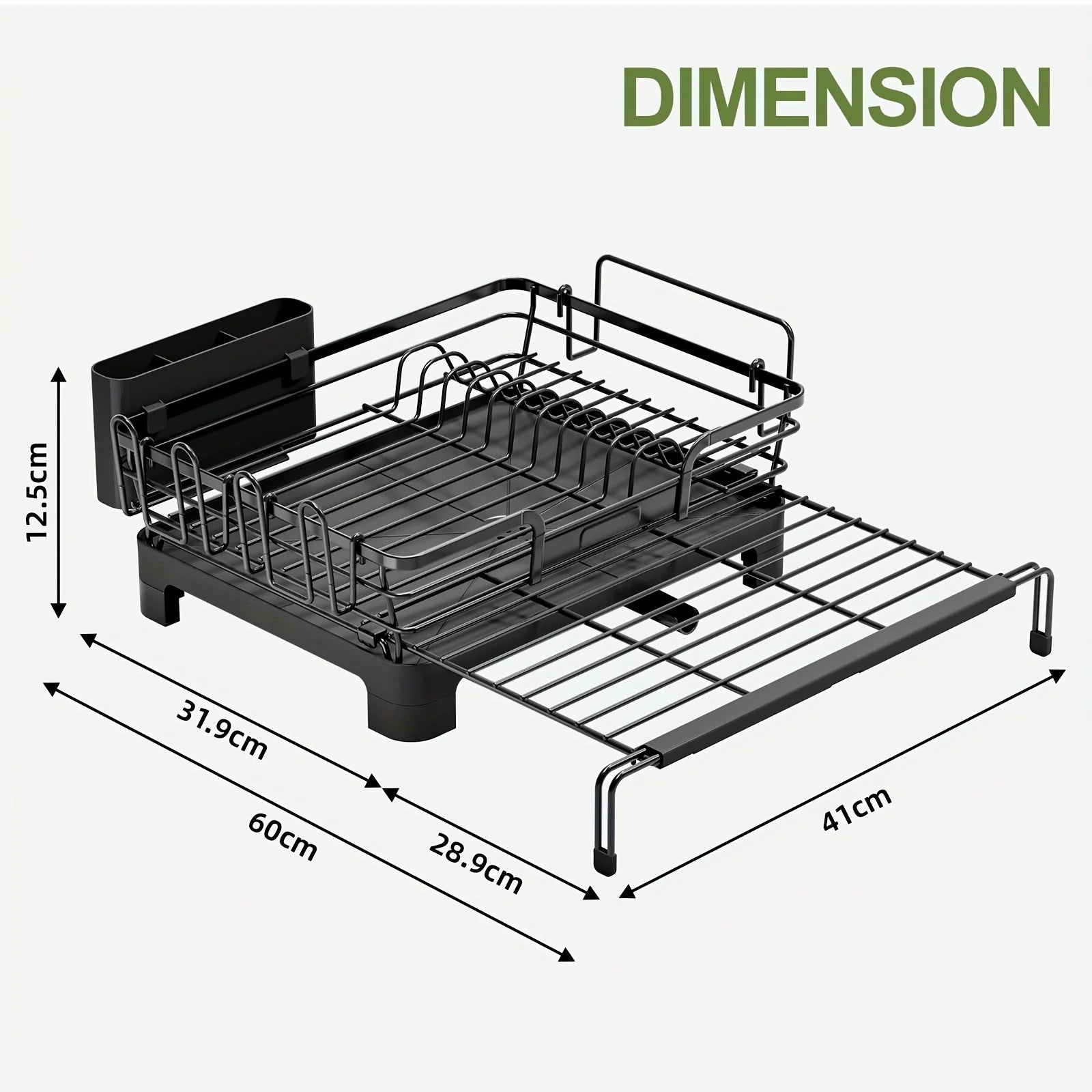 Extendable Dish Rack, 2 in 1 Multifunction