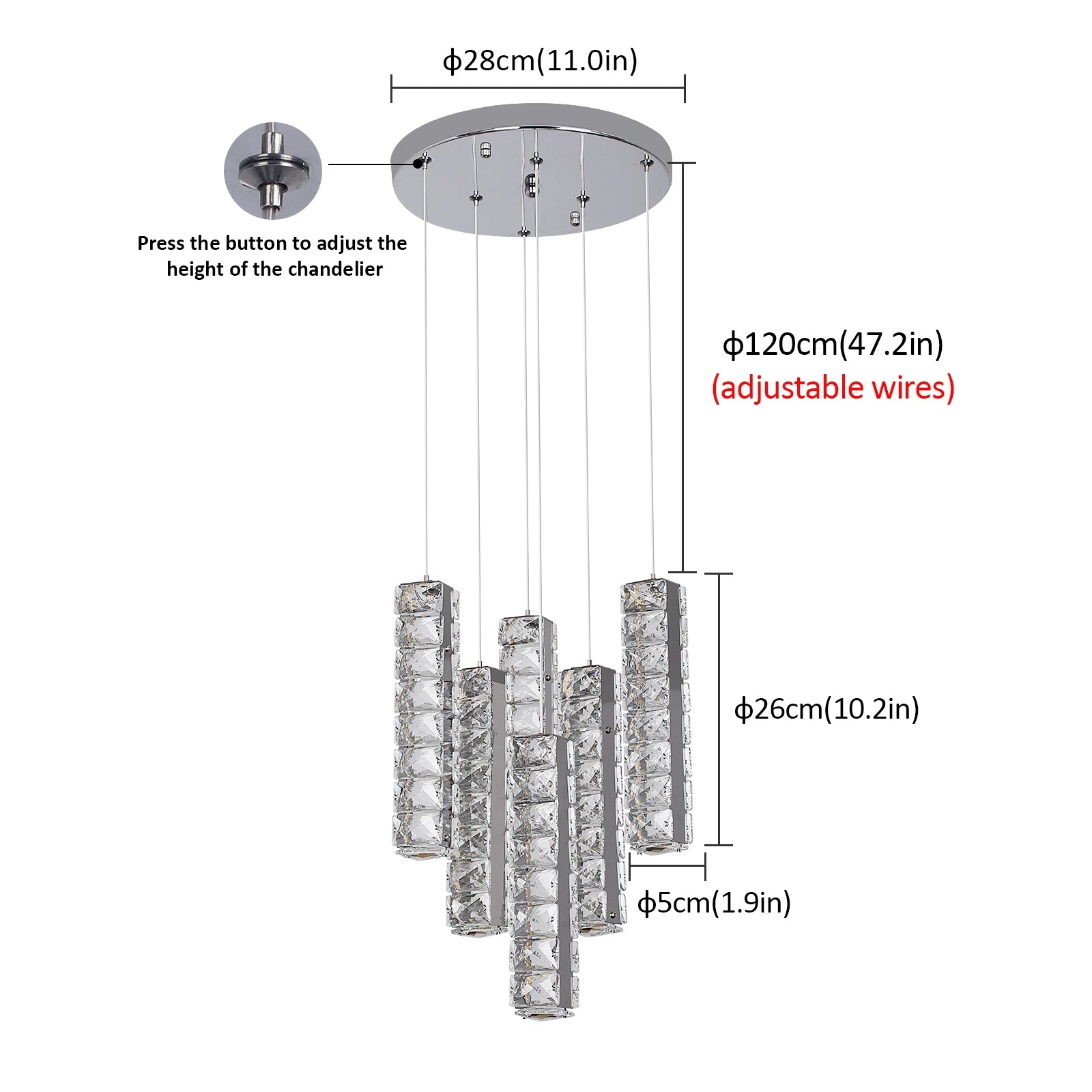 Modern Nordic Crystal Chandelier