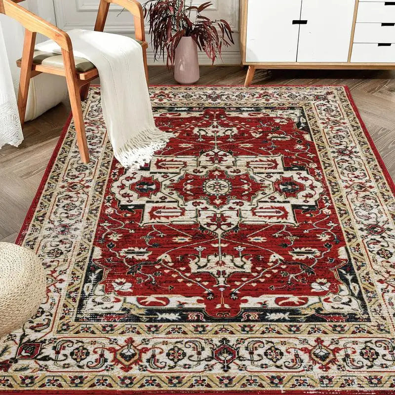 6x9 Boho Persian Yellow/Red Washable