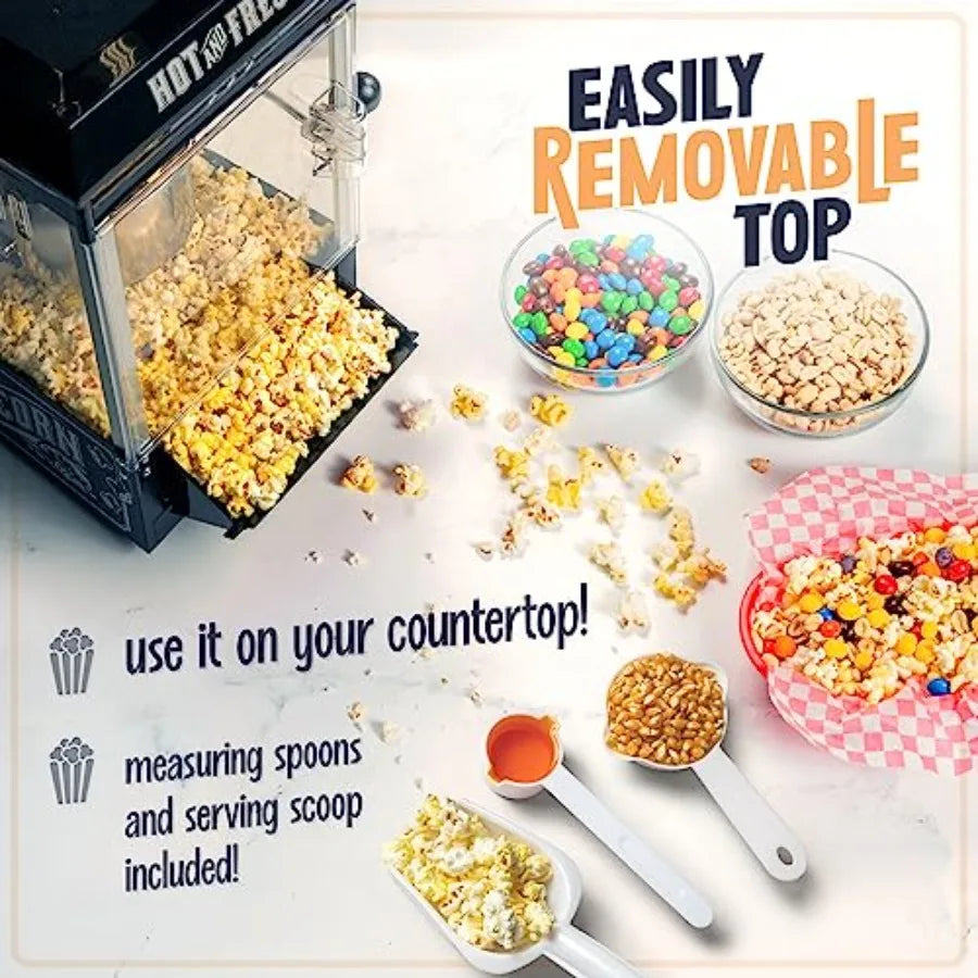 Popcorn Maker Machine Professional Cart 2.5 Oz Kettle