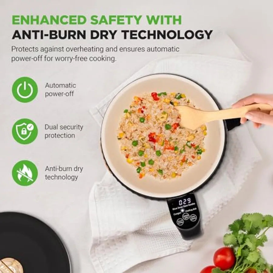 1.6 QT Portable Electric Rice Cooker