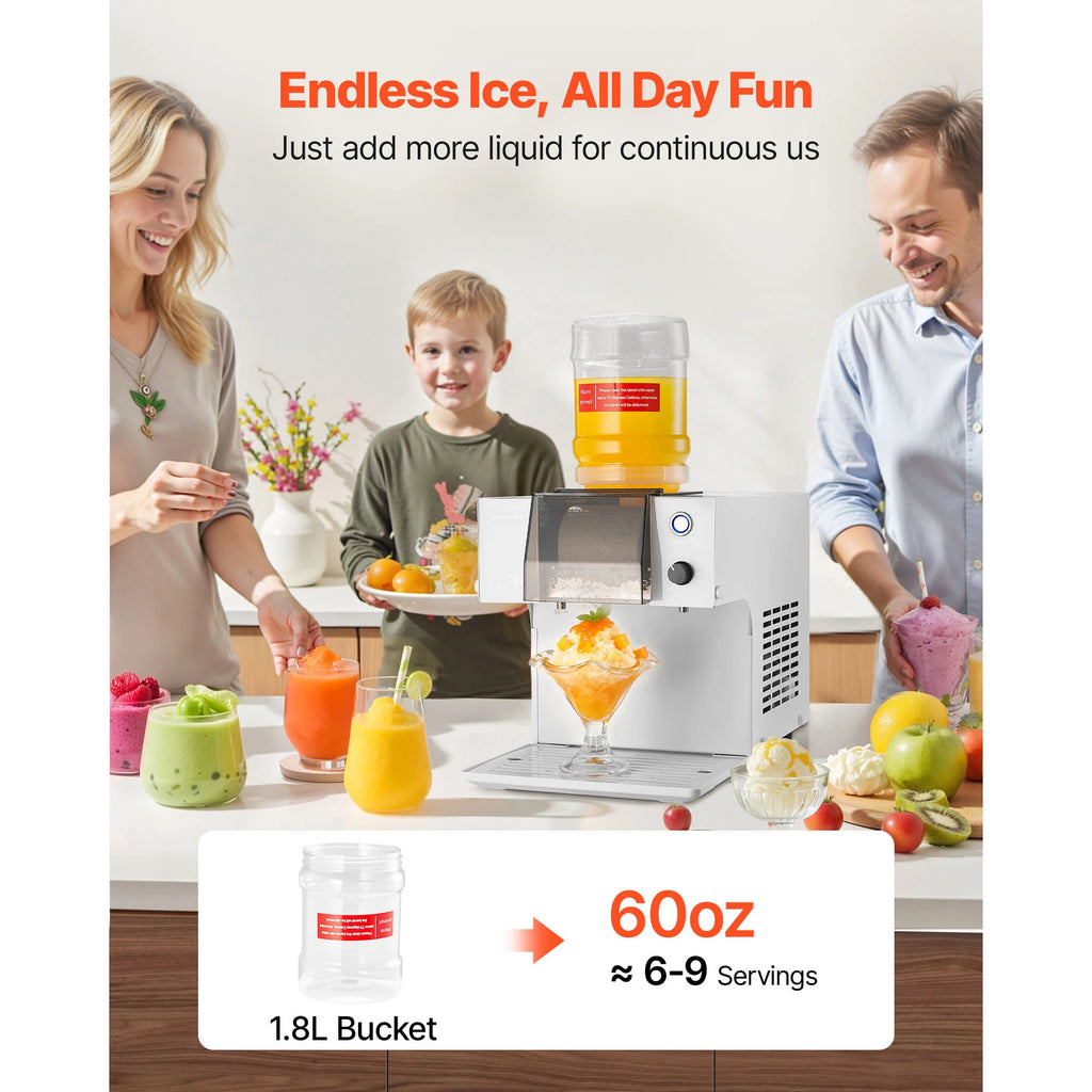40-80kg per 24H Snowflake Ice Machine Ice-Shaver