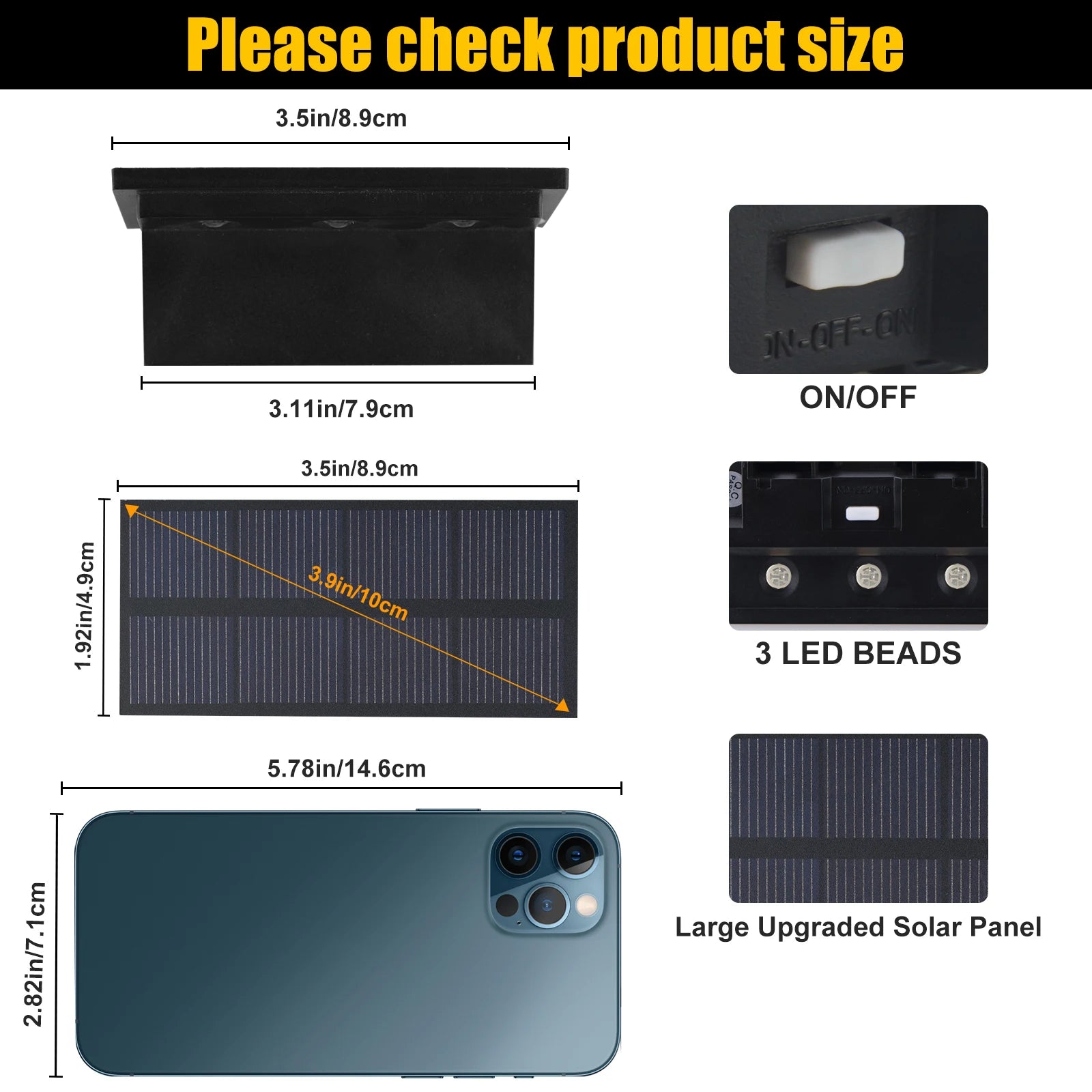 2/4 3000K and 6000K LED Solar