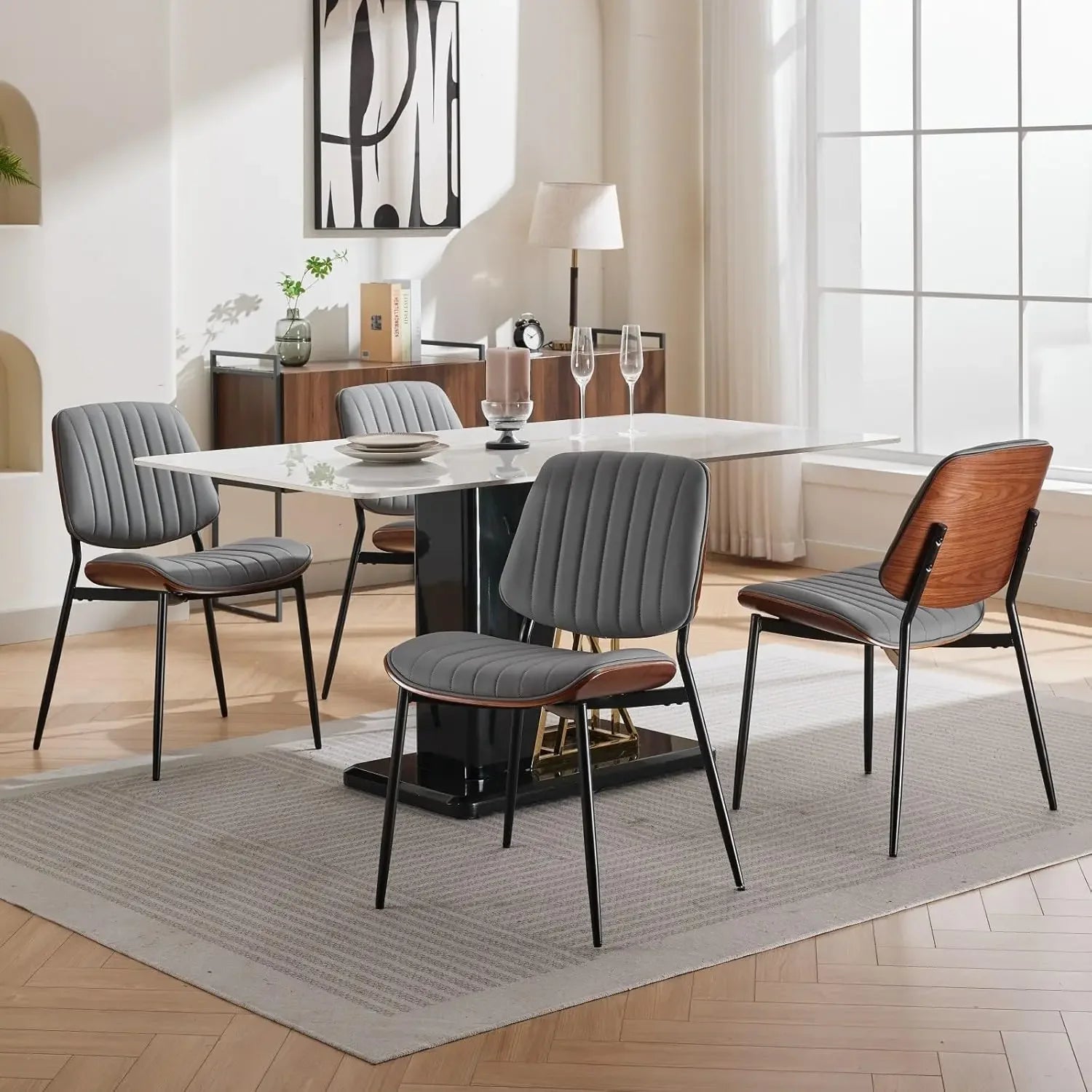 4 MCM Upholstered PU Leather