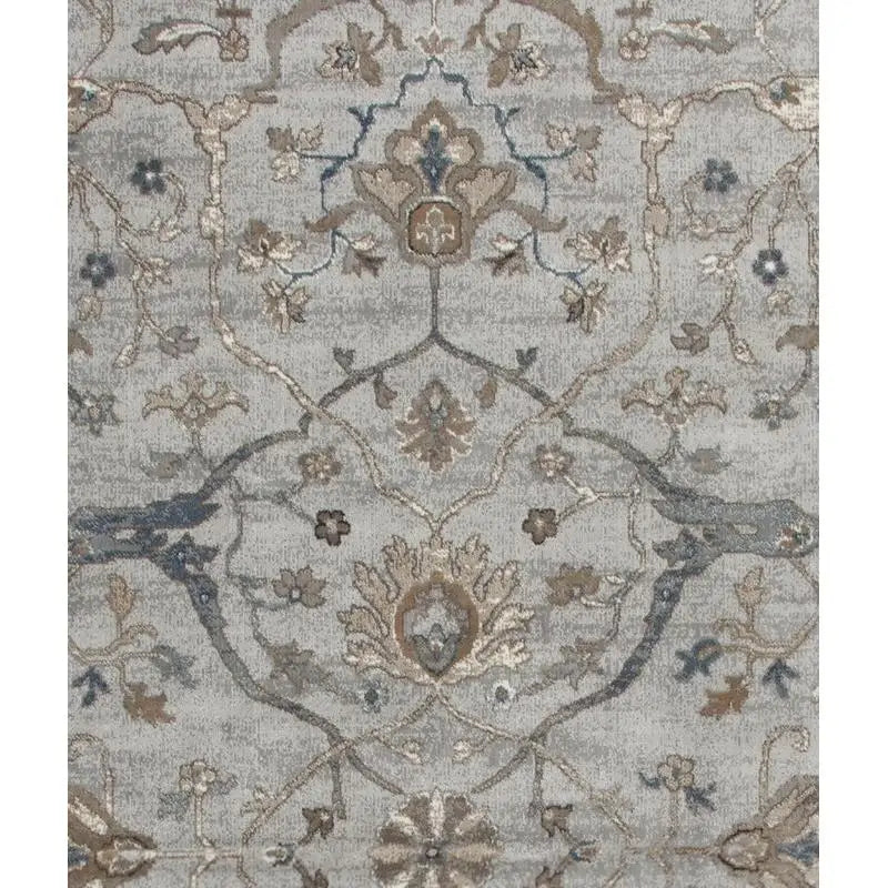 5'x7'6" Elegant Saffron Beige/Blue/Brown