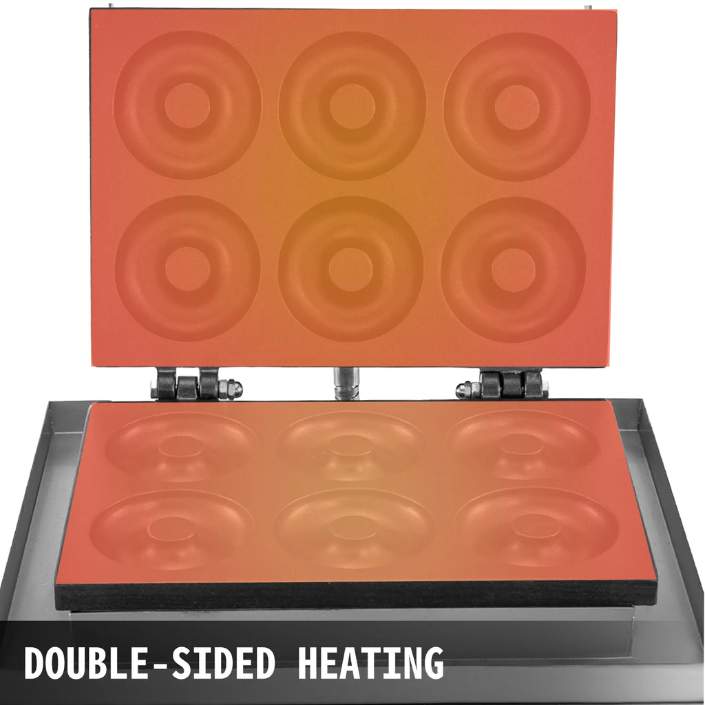 6 Hole Electric Sweet Donut Maker Stainless Commercial