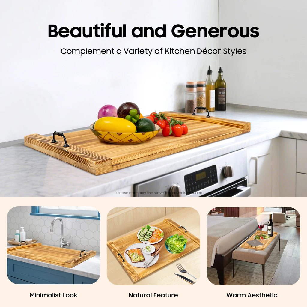 30x22 Inch Pine Wood Stove Top Cover