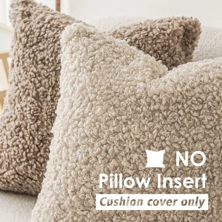2 Faux Fur Pillow Cover