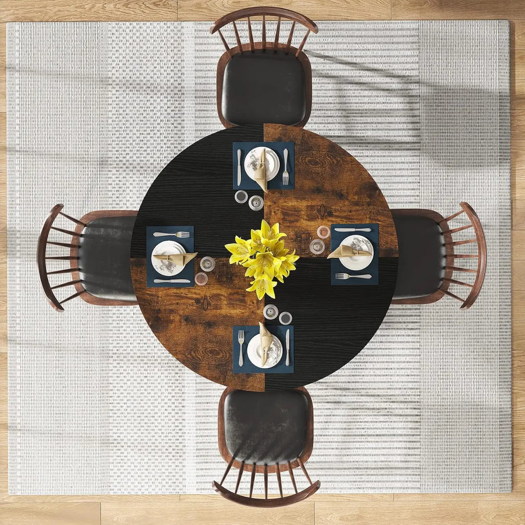 47" Round for 4, Wood w/Storage