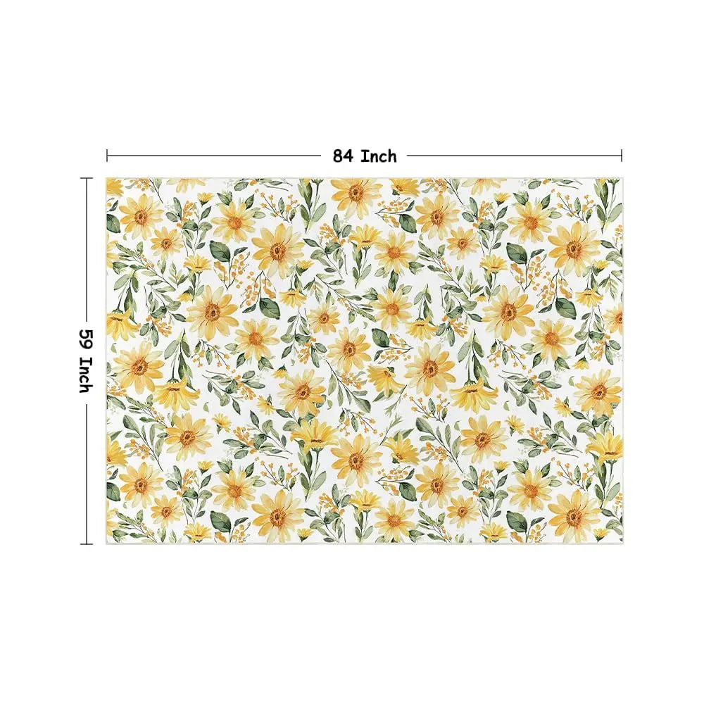 Daisy Sunflower Rug Low-Profile