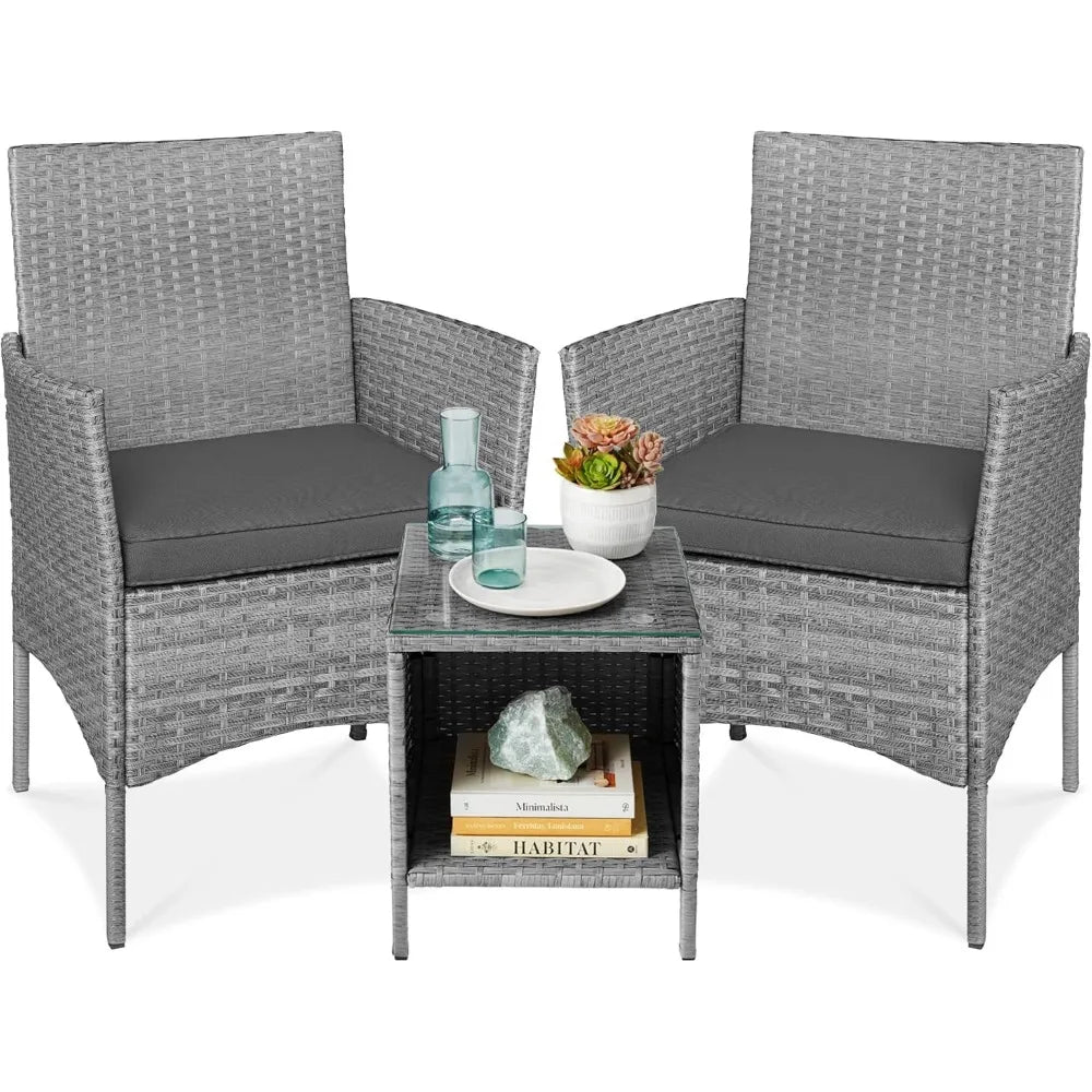 3-Piece Wicker Bistro Set