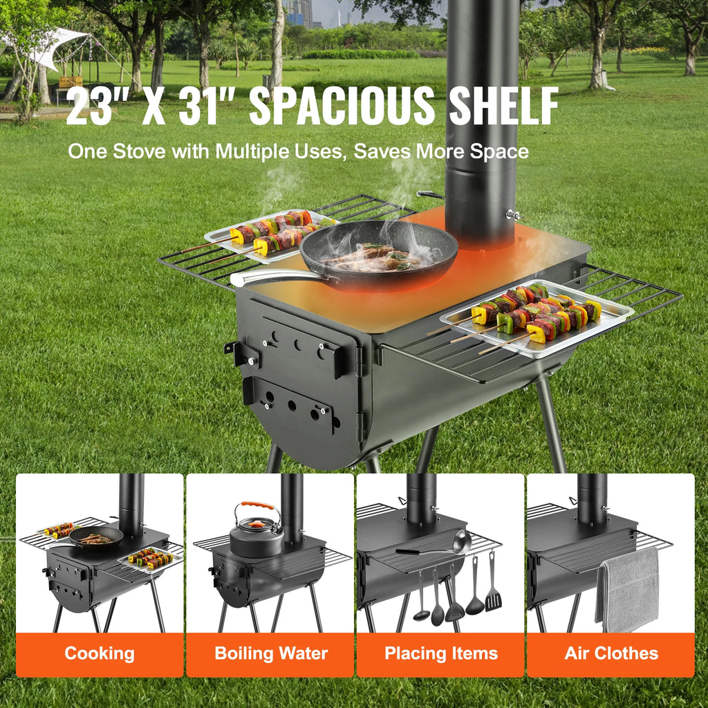 Wood Stove Steel Camping/Tent/Portable/Chimney