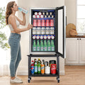150# Mini Fridge Stand W/Storage/Wheels
