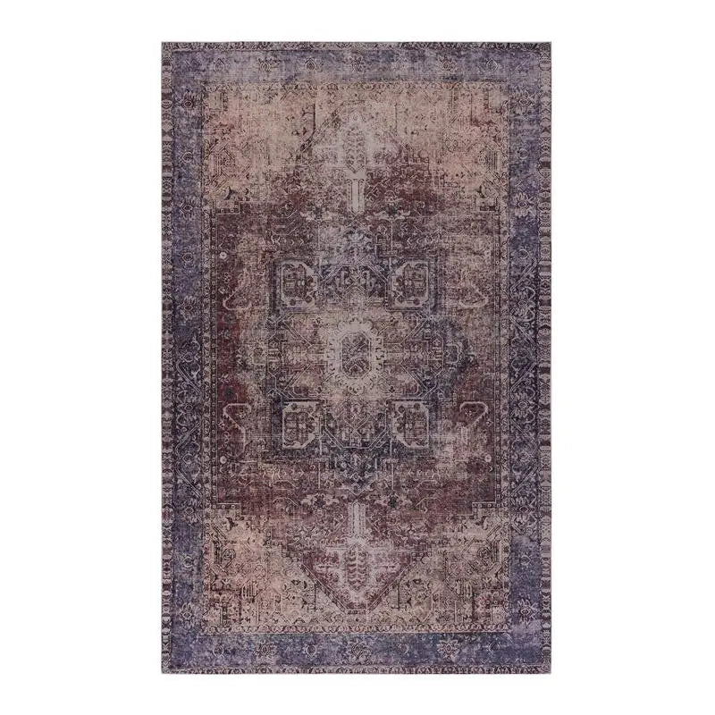 5x8 Washable Burgundy Soft Durable