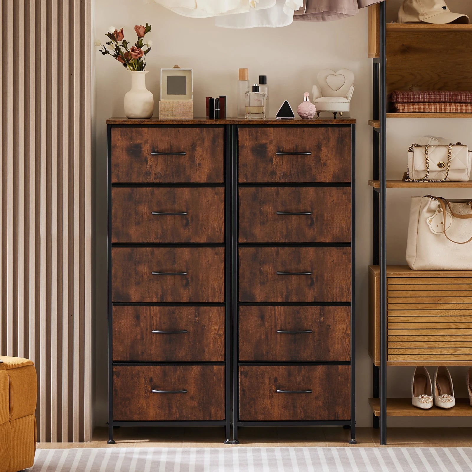 5 Fabric Drawer Storage Cabinet