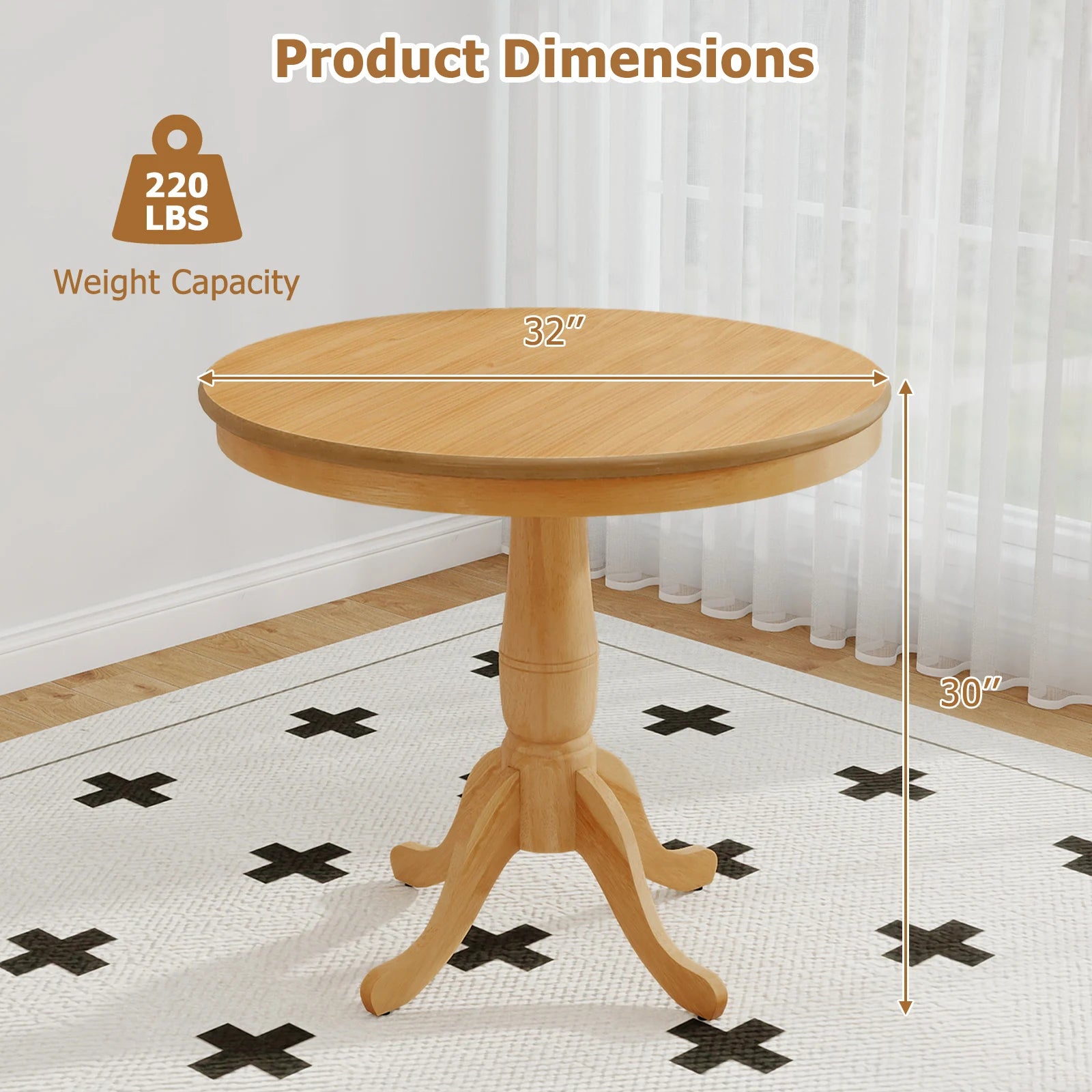 32" Round Pedestal High-Top