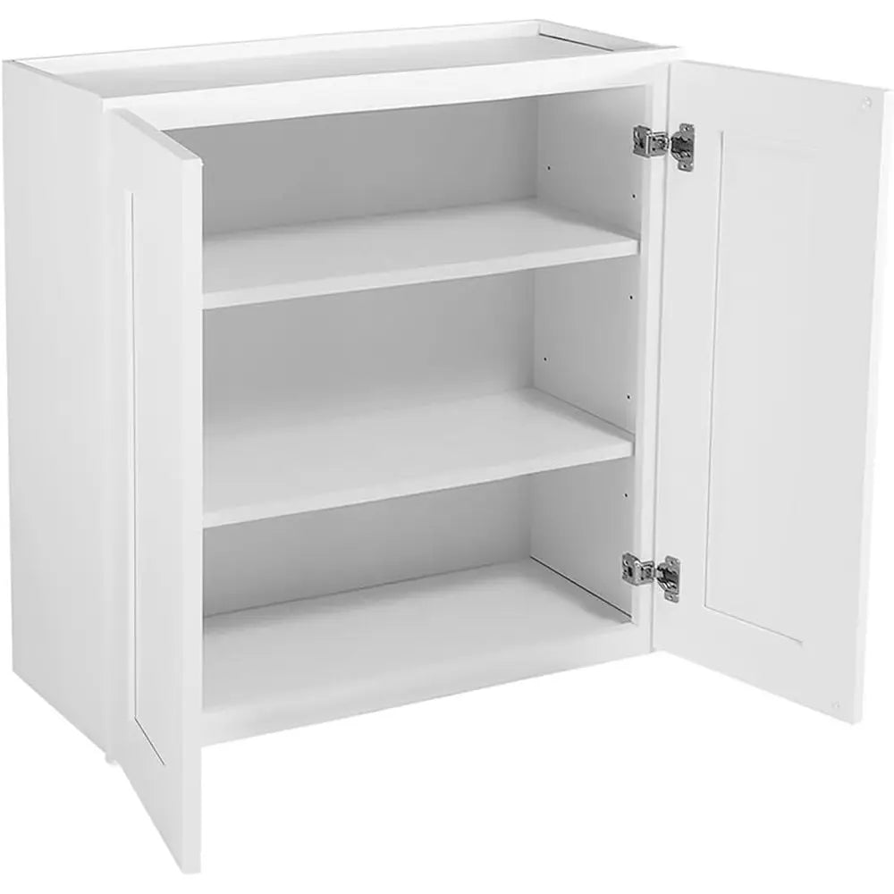 White Solid Wooden Wall Cabinet, 24X12X30" Assembled