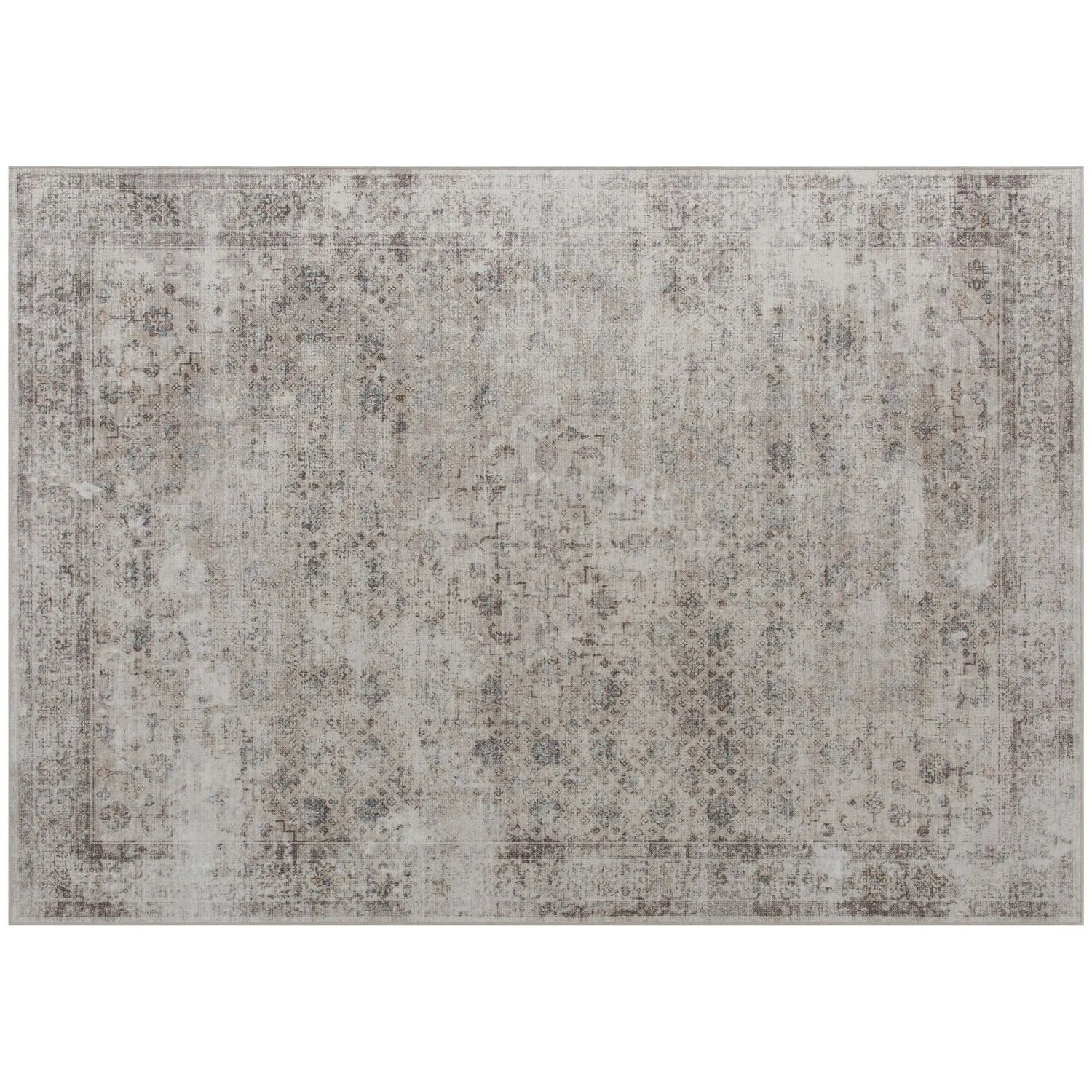 4x6 Washable Light Mixed-Brown