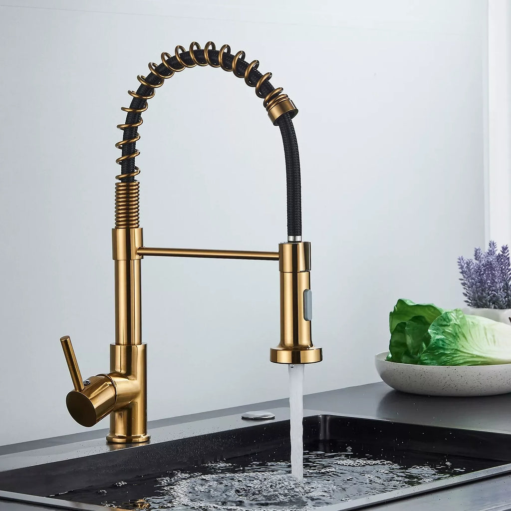 Brushed Gold One Handle deck-Mounted